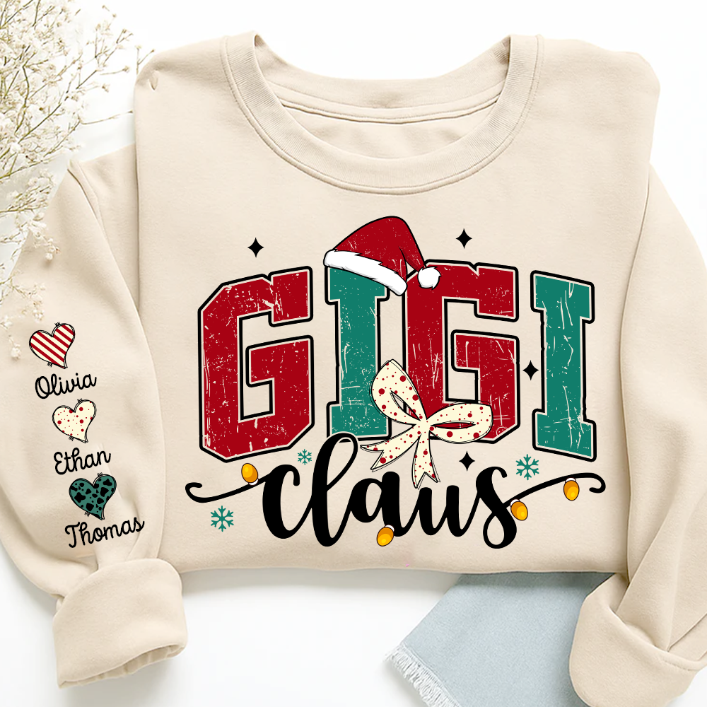 Gigi claus And Grandkids Merry Christmas Sweatshirt
