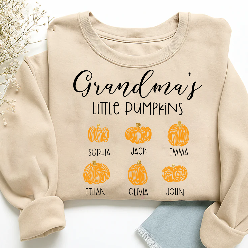 Grandma's Little Pumpkins And Grandkids Sweatshirt