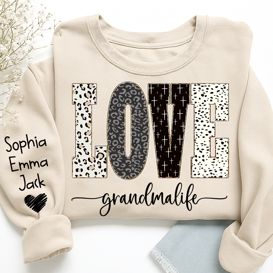 Personalized Love grandmalife Bible Style Gift For Grandma And Grandkids Sweatshirt