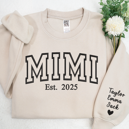 Mimi Est Embroidered And Grandkids Sweatshirt
