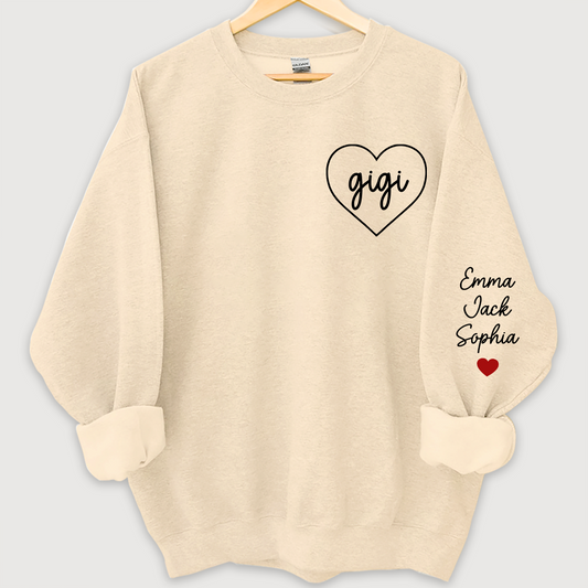 Personalized Grandma, Gigi ,Nana Custom Sweater And Grandkids Sweatshirt