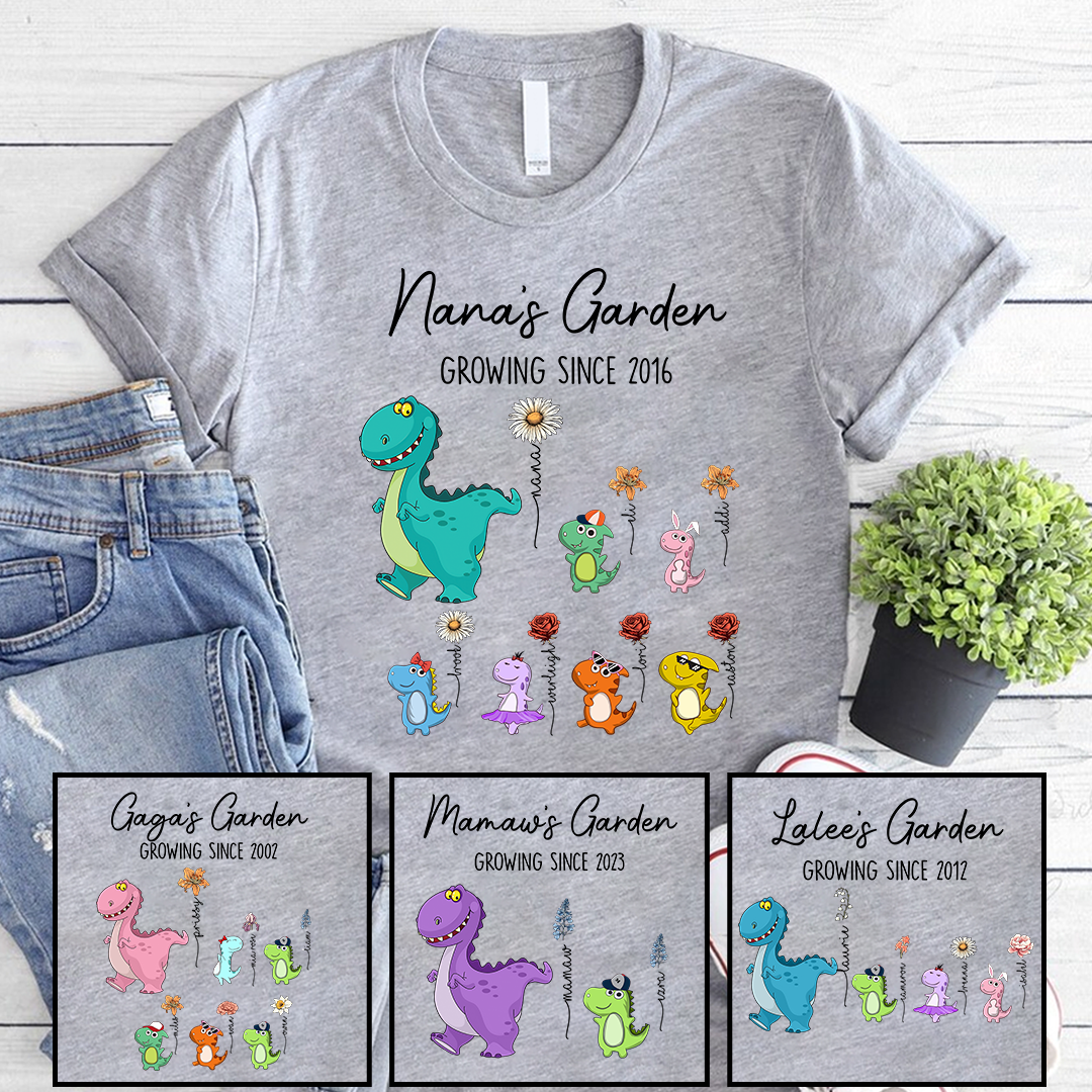 Nana's Garden Nana Saurus And Kids Custom