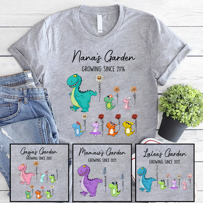 Nana's Garden Nana Saurus And Kids Custom