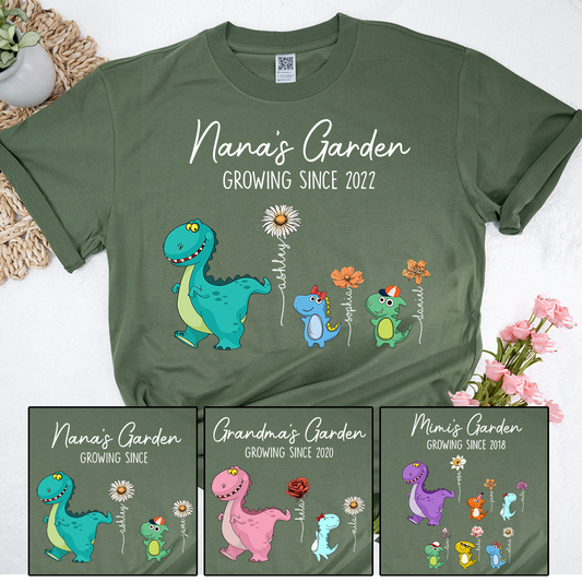 Nana's Garden Nana Saurus And Kids Custom
