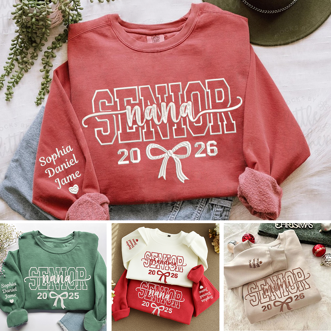 Embroidered Senior Mama, Nana, Grandma, Bestie, Auntie 2026