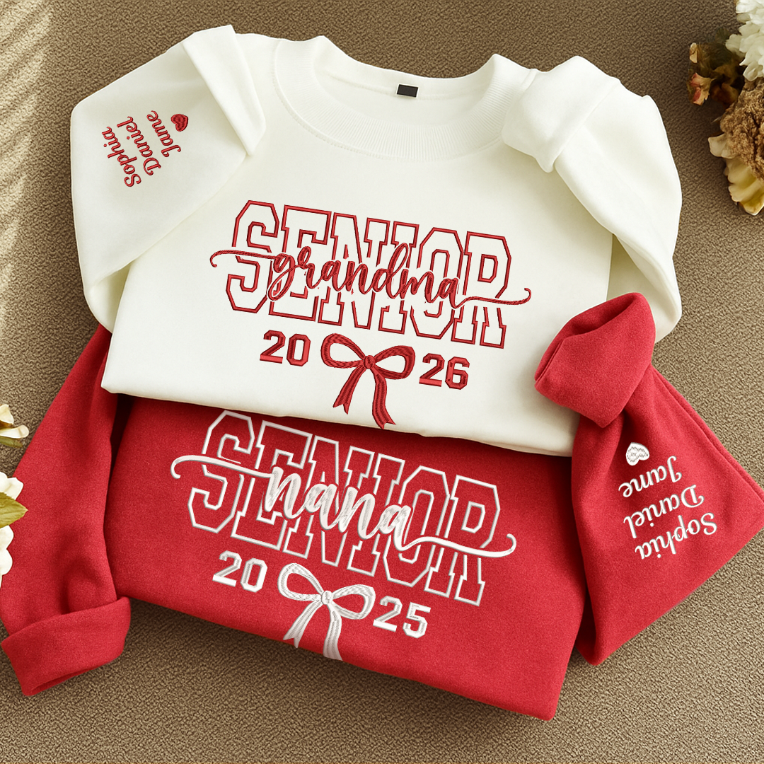 Embroidered Senior Mama, Nana, Grandma, Bestie, Auntie 2026