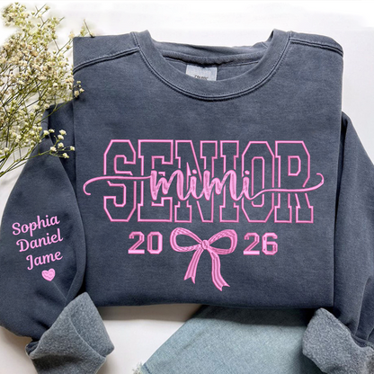 Embroidered Senior Mama, Nana, Grandma, Bestie, Auntie 2026