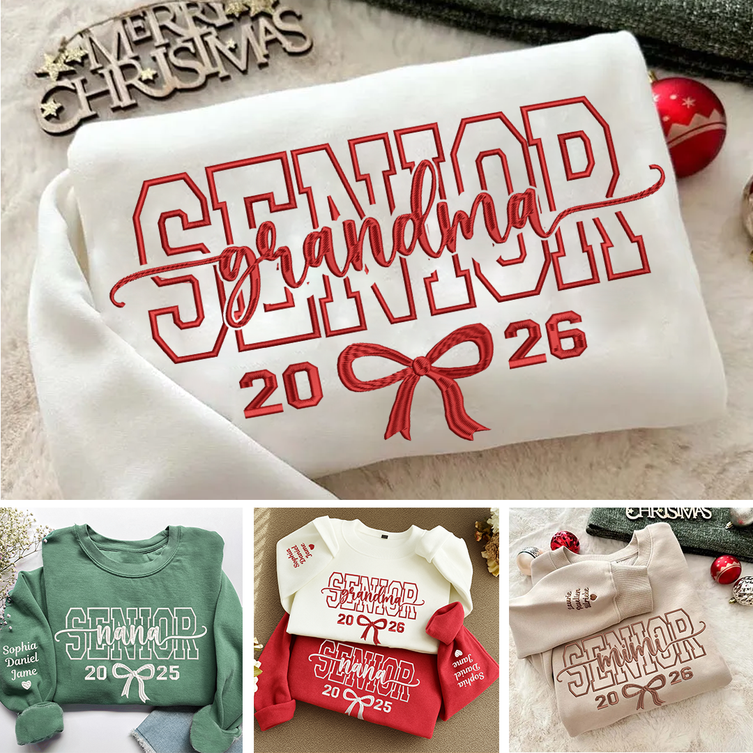 Embroidered Senior Mama, Nana, Grandma, Bestie, Auntie 2026