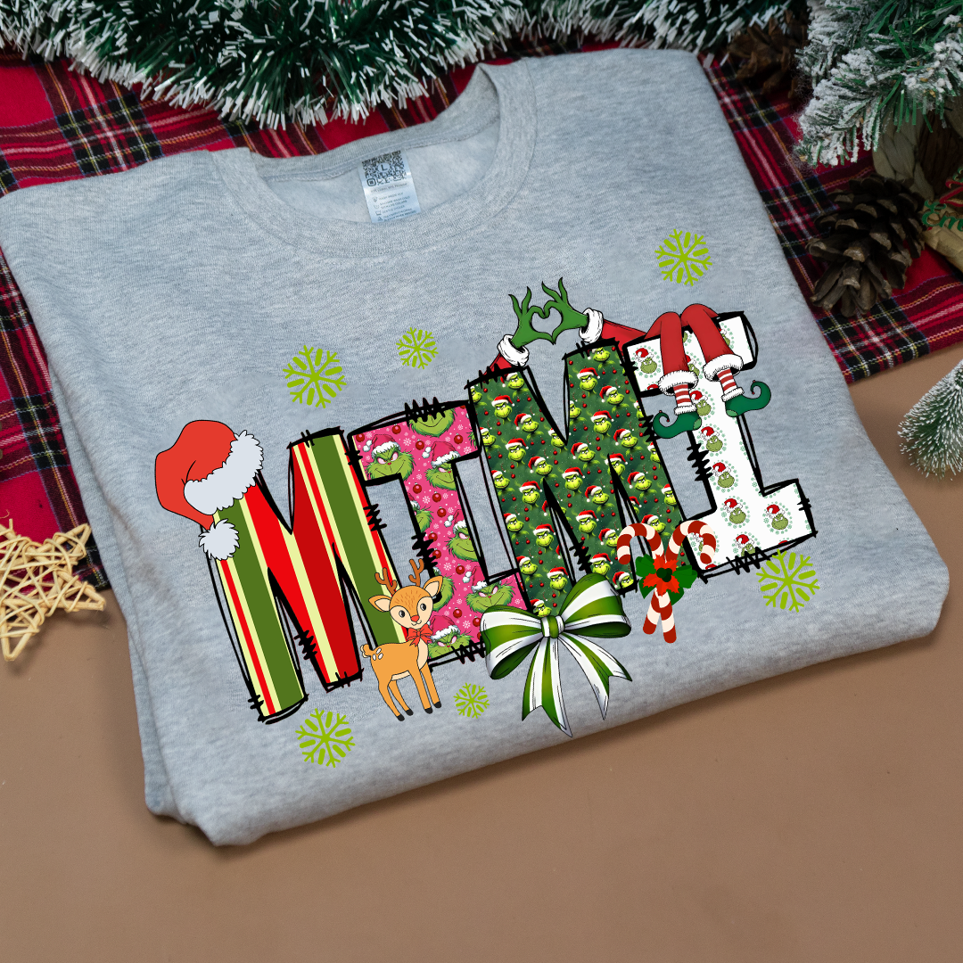 Personalized Grandma And Grandkids Best Gift Christmas Sweatshirt
