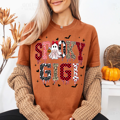 Custom Spooky Gigi Grandma Mama Mimi Halloween T-shirt