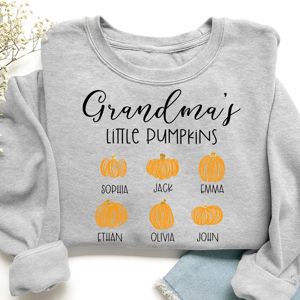 Grandma's Little Pumpkins And Grandkids Sweatshirt