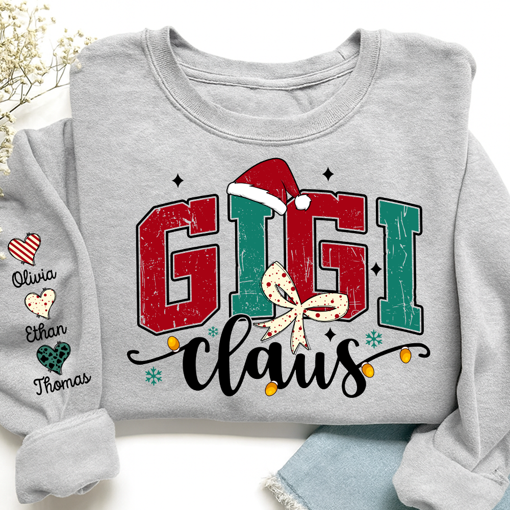 Gigi claus And Grandkids Merry Christmas Sweatshirt