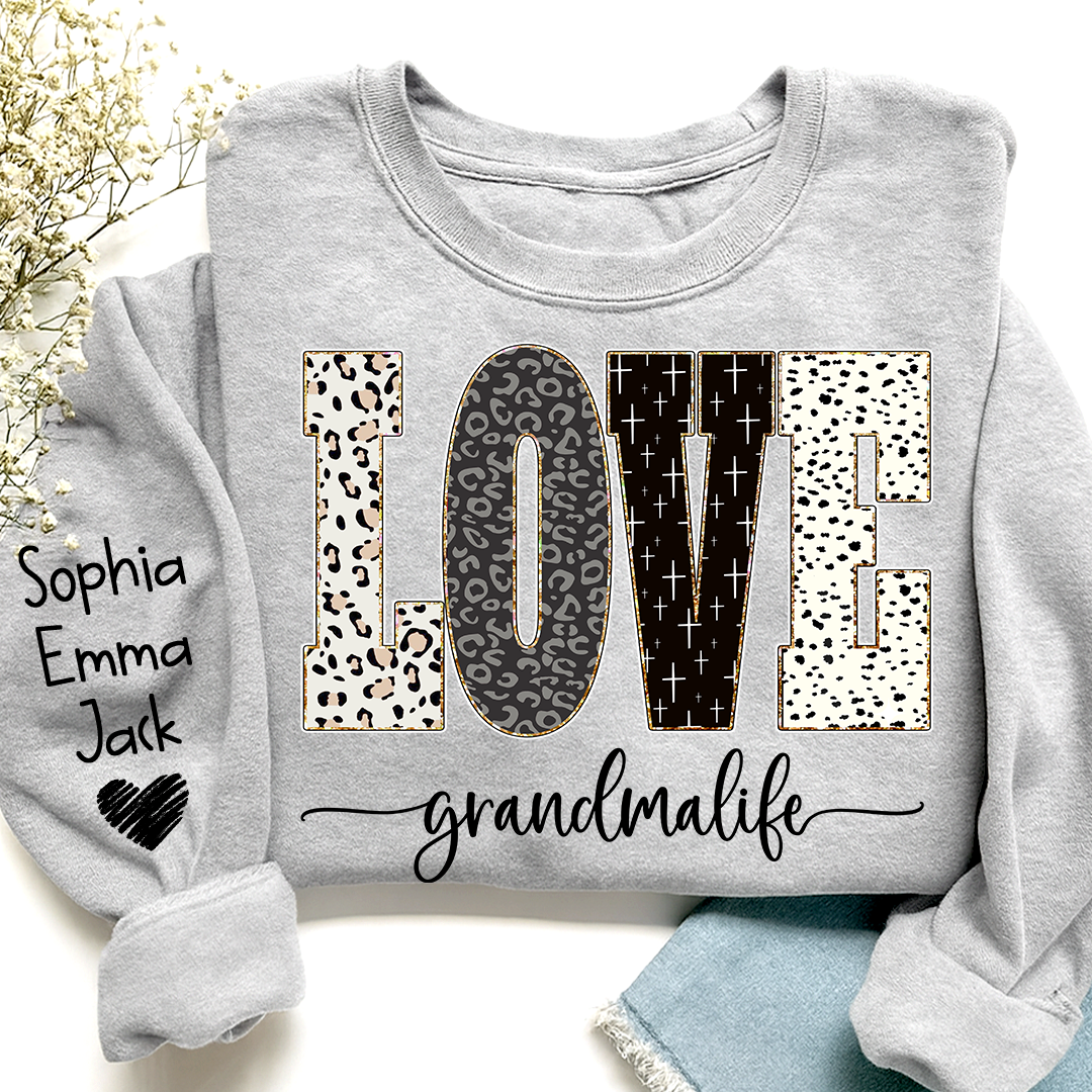 Personalized Love grandmalife Bible Style Gift For Grandma And Grandkids Sweatshirt