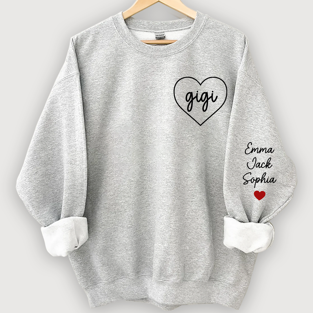 Personalized Grandma, Gigi ,Nana Custom Sweater And Grandkids Sweatshirt