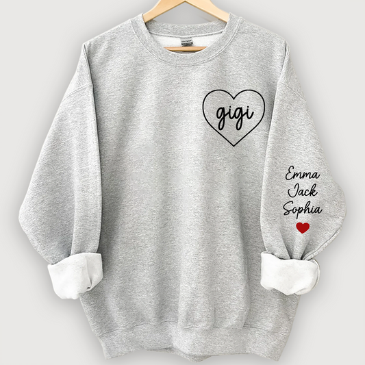 Personalized Grandma, Gigi ,Nana Custom Sweater And Grandkids Sweatshirt