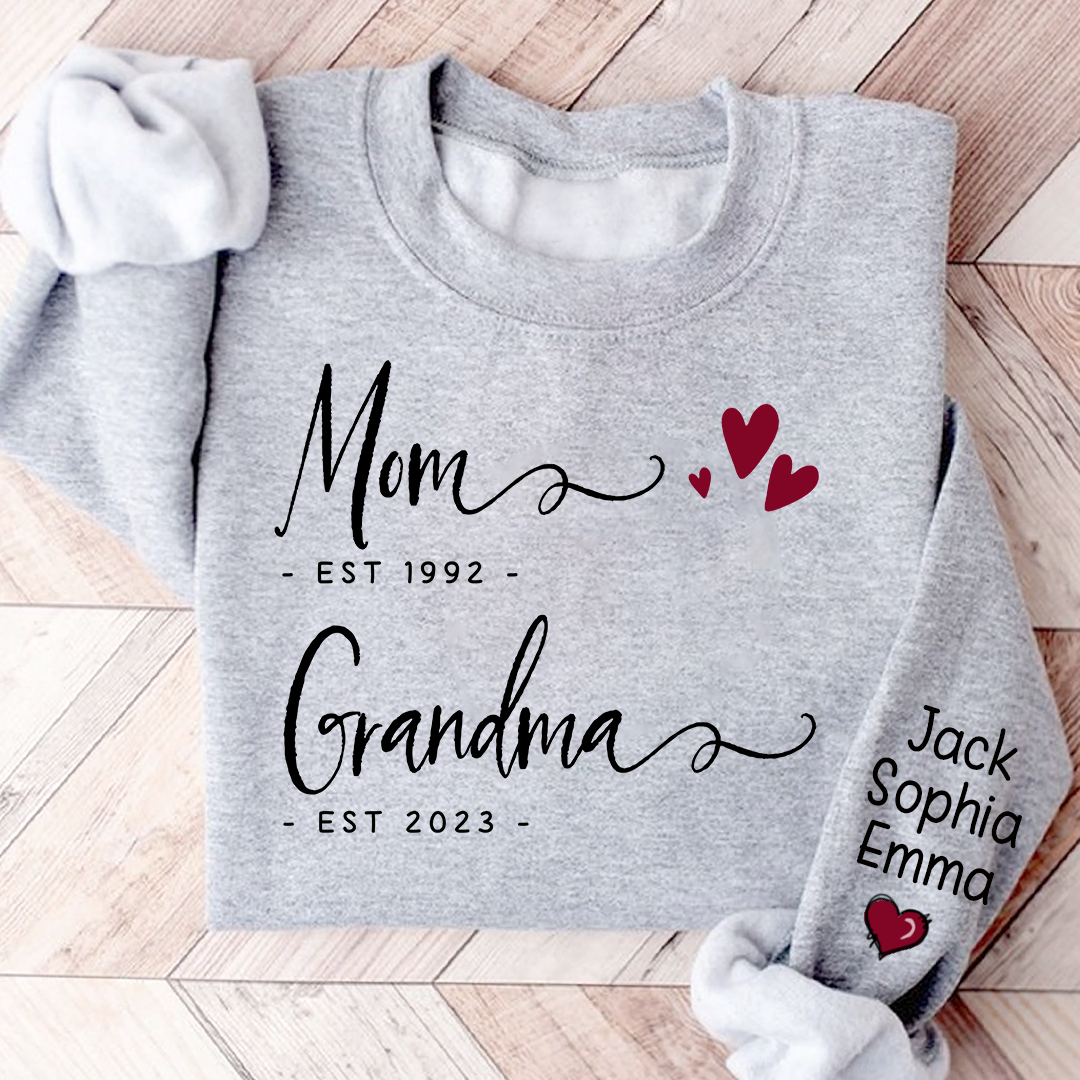 Mom est grandma est with kids Sweatshirt