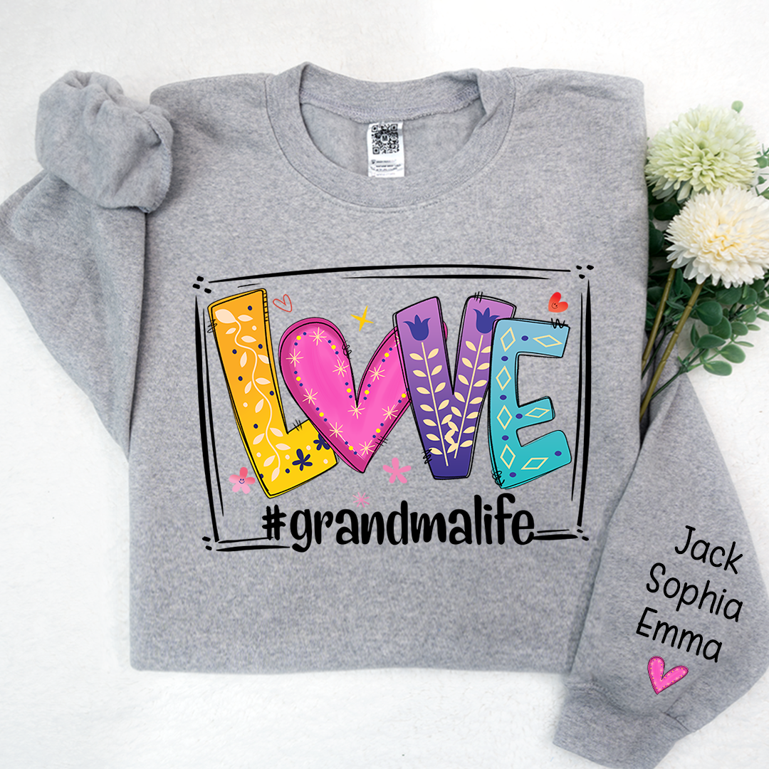 Love grandmalife Sweatshirt And kids Valentine's Day Sweatshirt