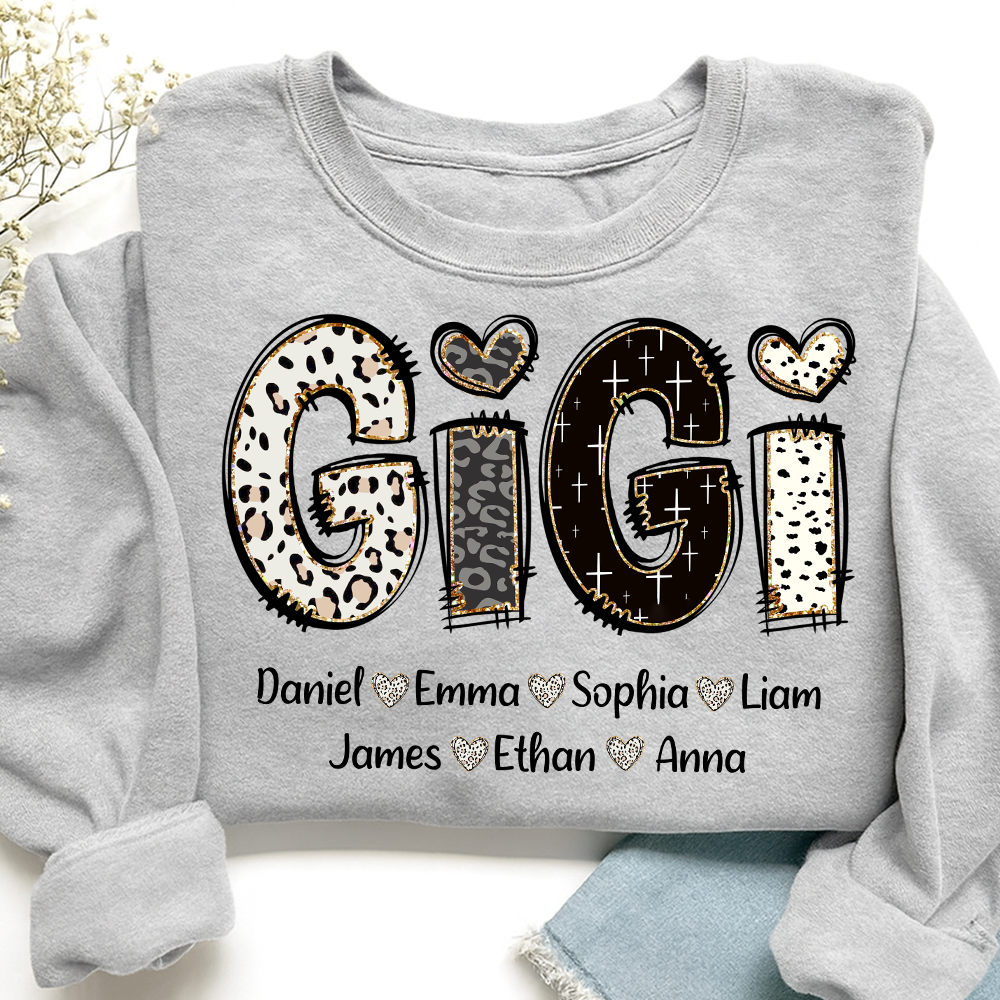 Custom Gigi Bible Style Gift For Grandma With Grandkids Sweatshirt