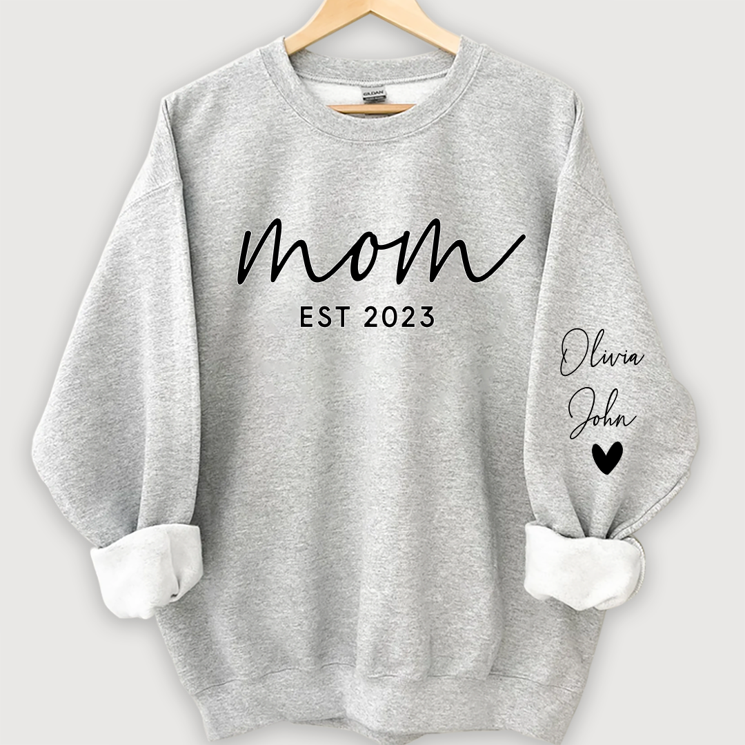 Mom est and kids Sweatshirt