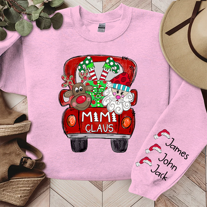 Mimi, Grandma Claus Truck Christmas and Grandkids Sweatshirt
