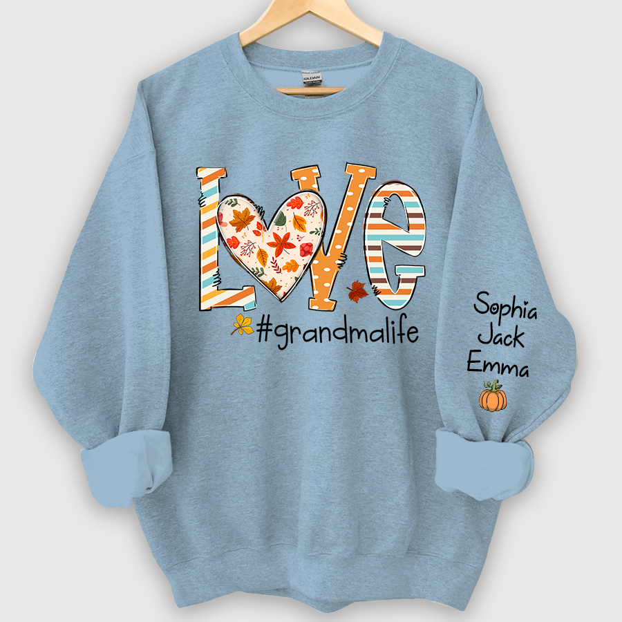 Autumn love grandmalife and grandkids Sweatshirt