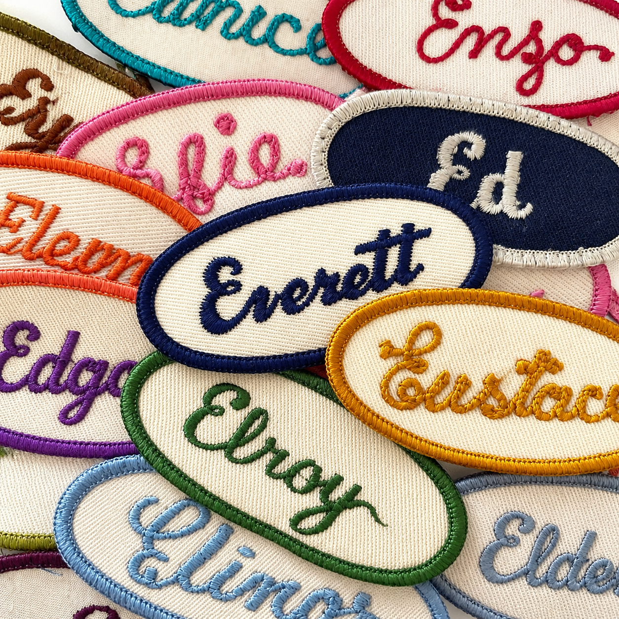 Custom Embroidered Patches, Design Your Own Personalized Name Logo Patch, Iron On Sew On Hook Loop Any Shape Custom Patch