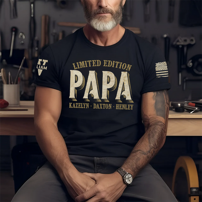 Personalized Papa Limited And Grandkids Father's Day Shirt