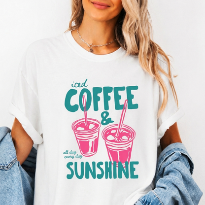 The Retro Iced Coffee & Sunshine Graphic Tee