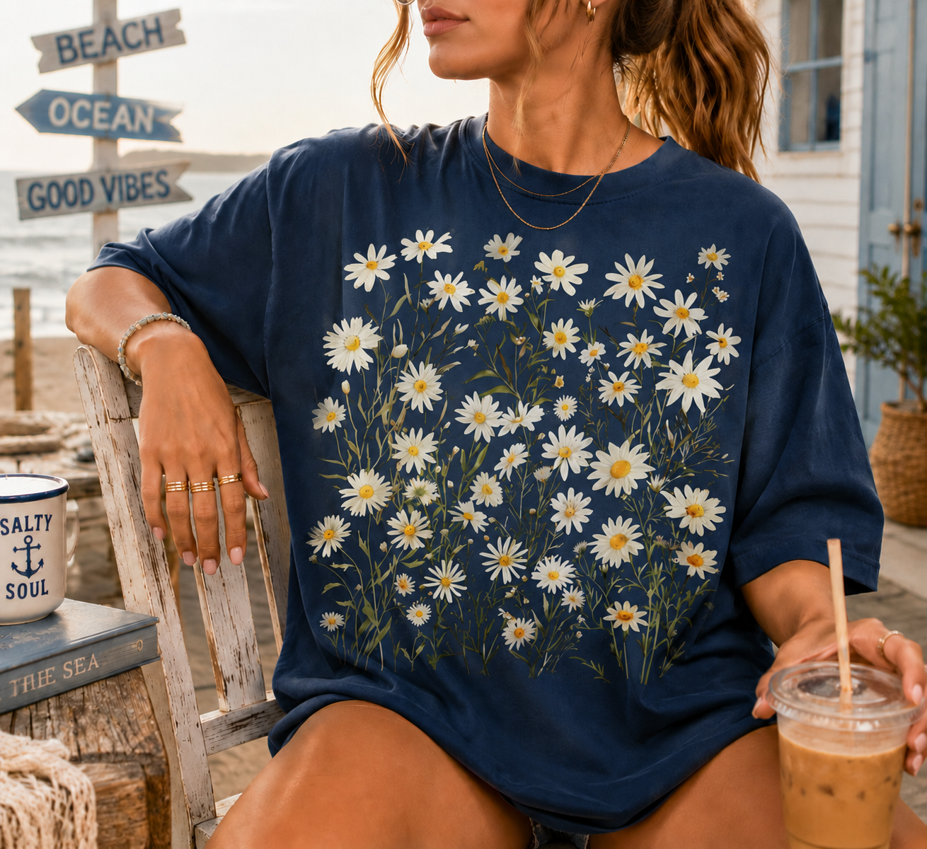 The Vintage Wildflower Daisy Field Graphic Tee