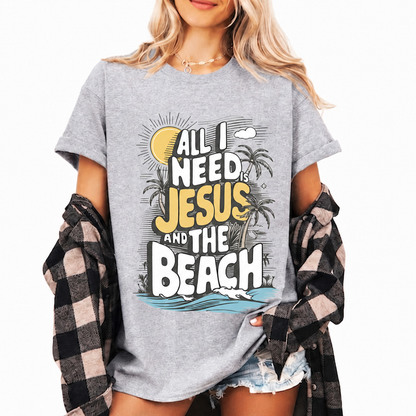 The Retro "Jesus & The Beach" Graphic TShirt