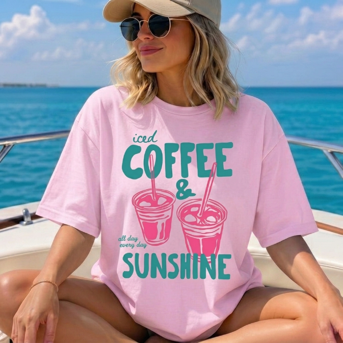The Retro Iced Coffee & Sunshine Graphic Tee