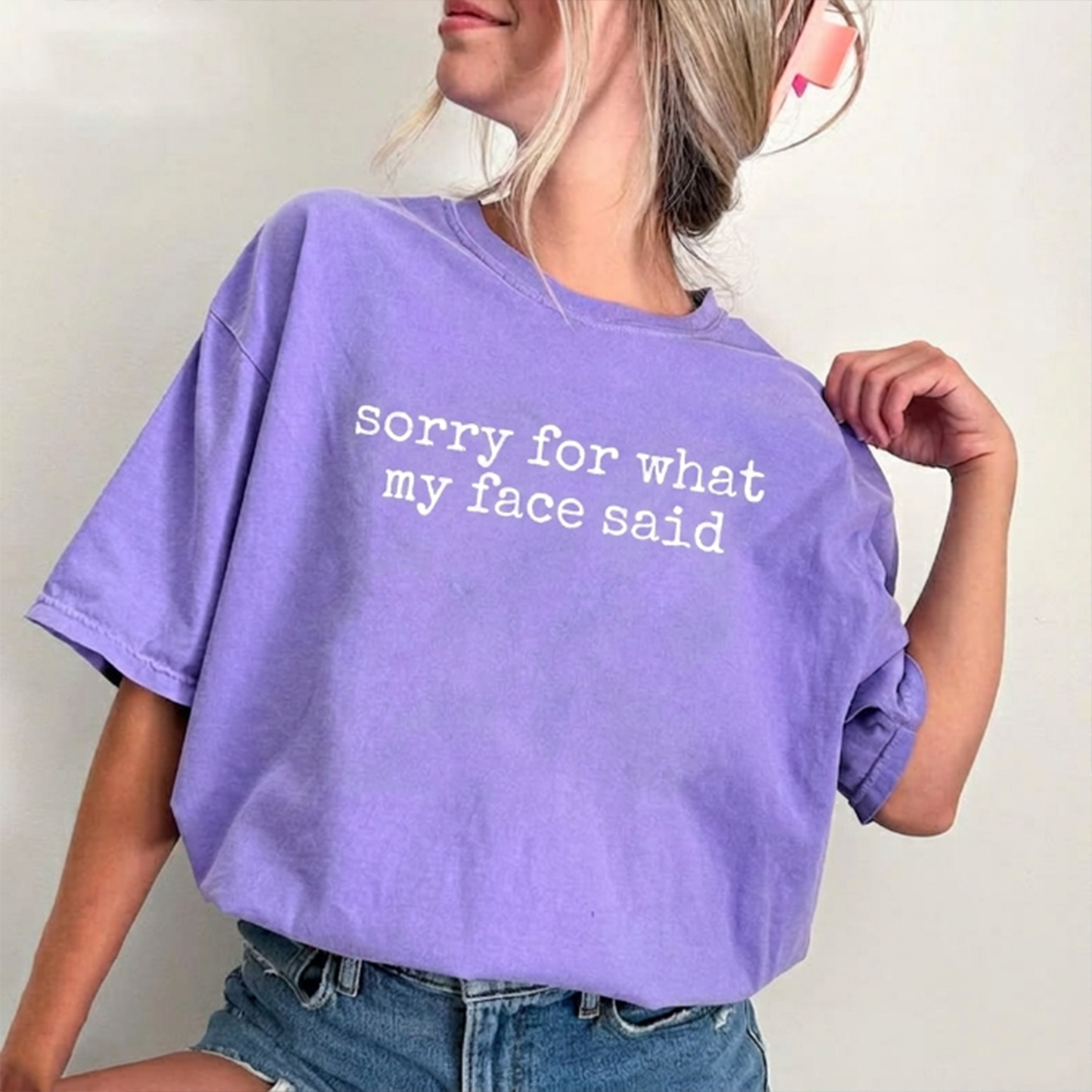 The Custom "Sorry For What My Face Said" Minimalist TShirt