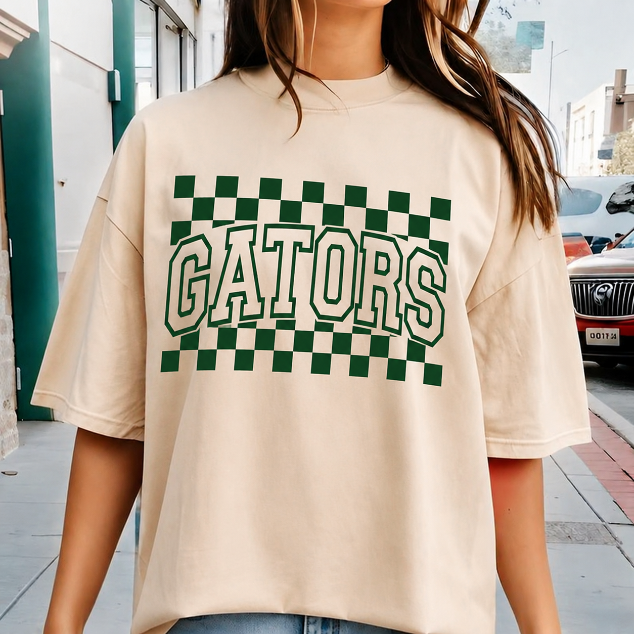 Personalized School Pride Shirt, Custom School Mascot Tee, Vintage Checkerboard Team Spirit T-Shirt for School Events