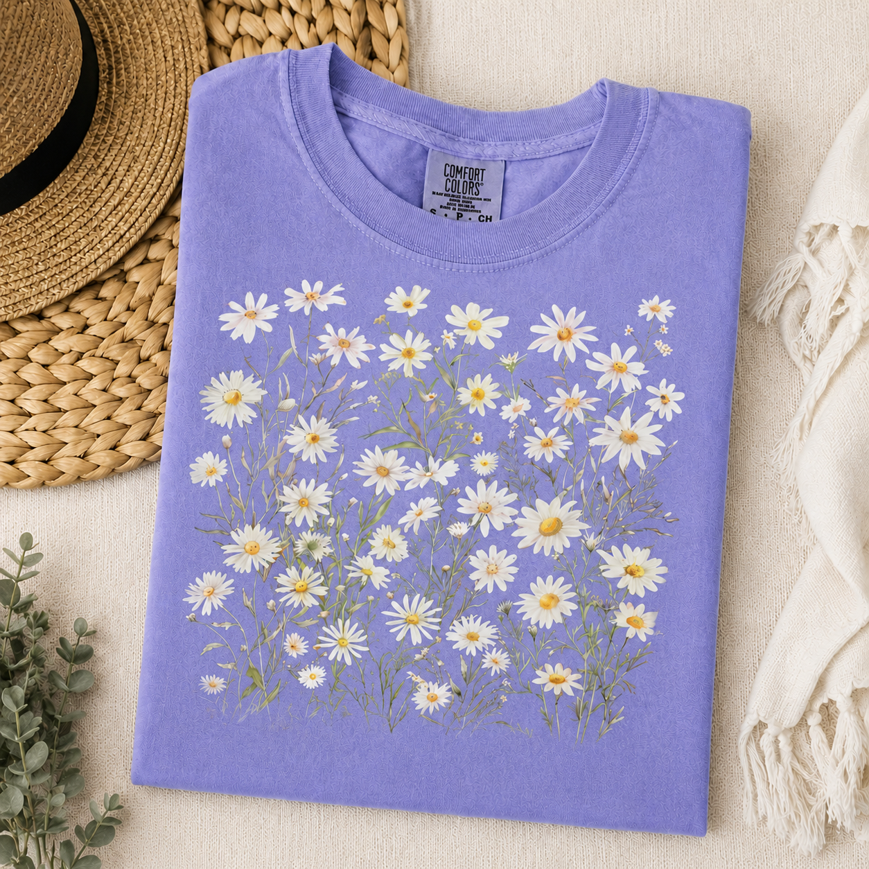 The Vintage Wildflower Daisy Field Graphic Tee