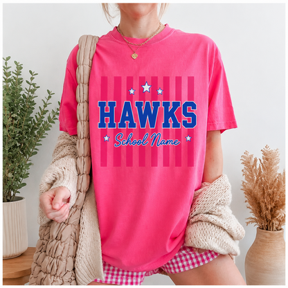 Personalized School Spirit T-Shirt – Custom Team Mascot Tee, Customize School Name, Back to School Outfit