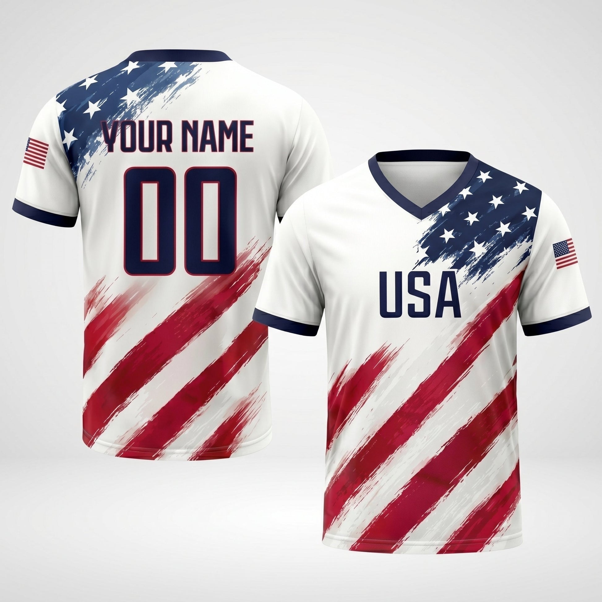 The "Team USA" Personalized Patriotic Sports Jersey