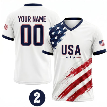 The "Team USA" Personalized Patriotic Sports Jersey