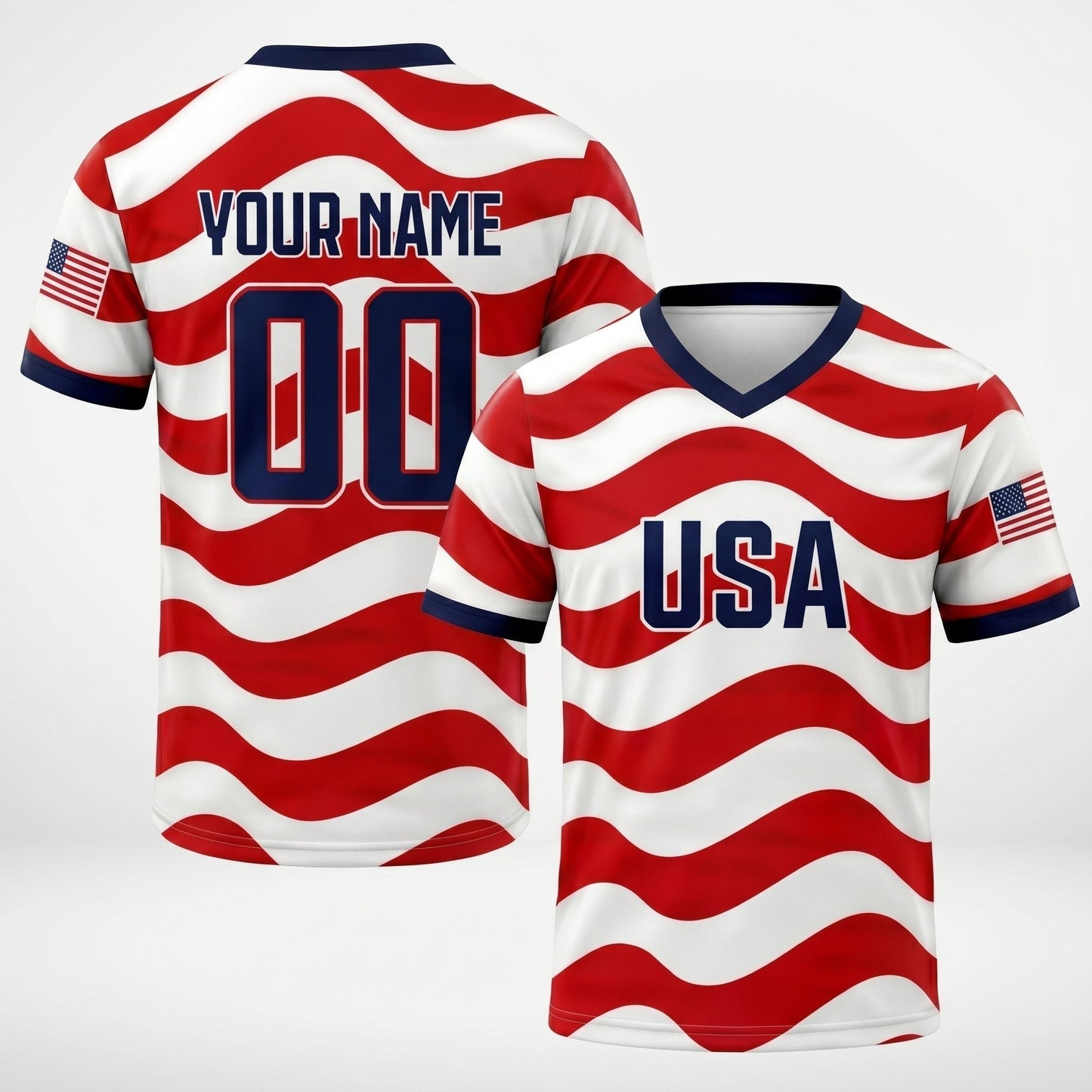 The "Team USA" Personalized Patriotic Sports Jersey