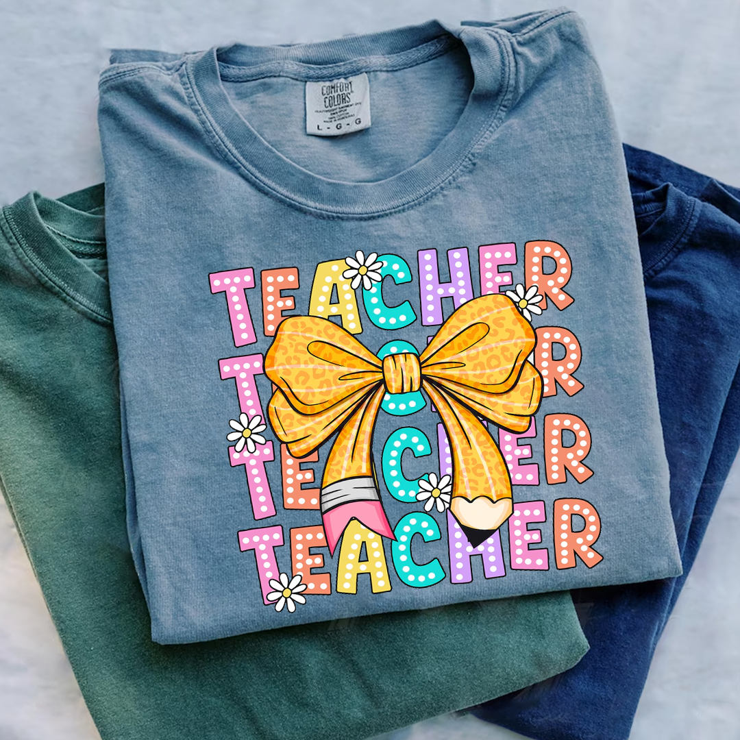 Coquette Teacher Back to School First Day of School Comfort Colors Shirt