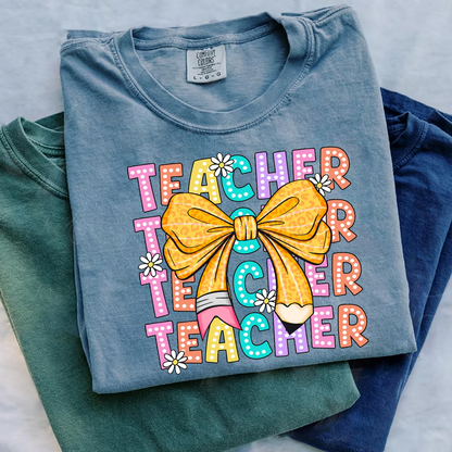 Coquette Teacher Back to School First Day of School Comfort Colors Shirt