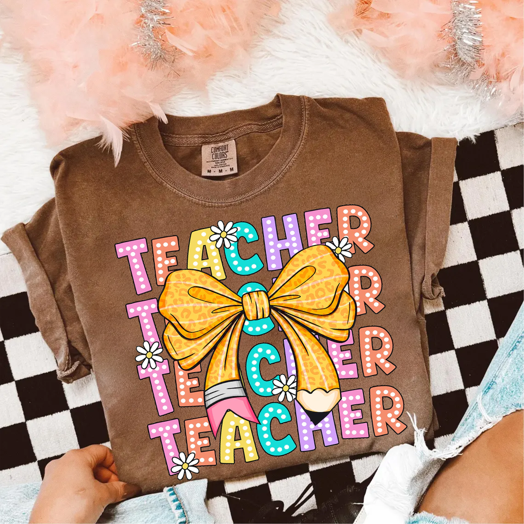 Coquette Teacher Back to School First Day of School Comfort Colors Shirt