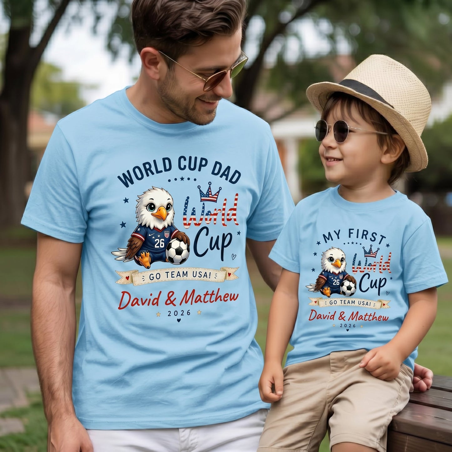 The Custom "Go Team USA" Patriotic Game Day Matching Shirts