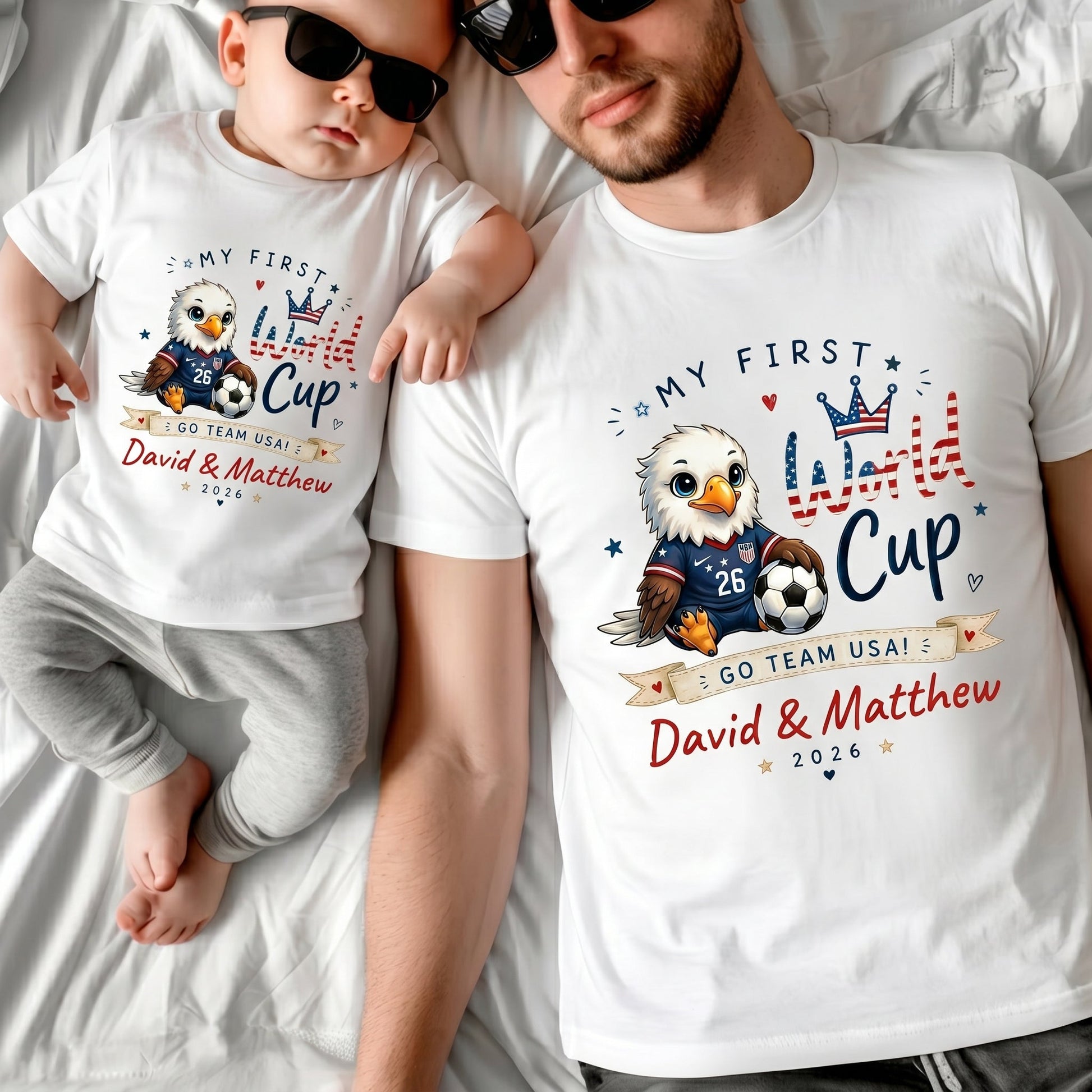 The Custom "Go Team USA" Patriotic Game Day Matching Shirts