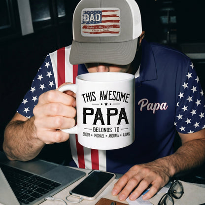 Papa And Kids Awesome VT2212002 Mug