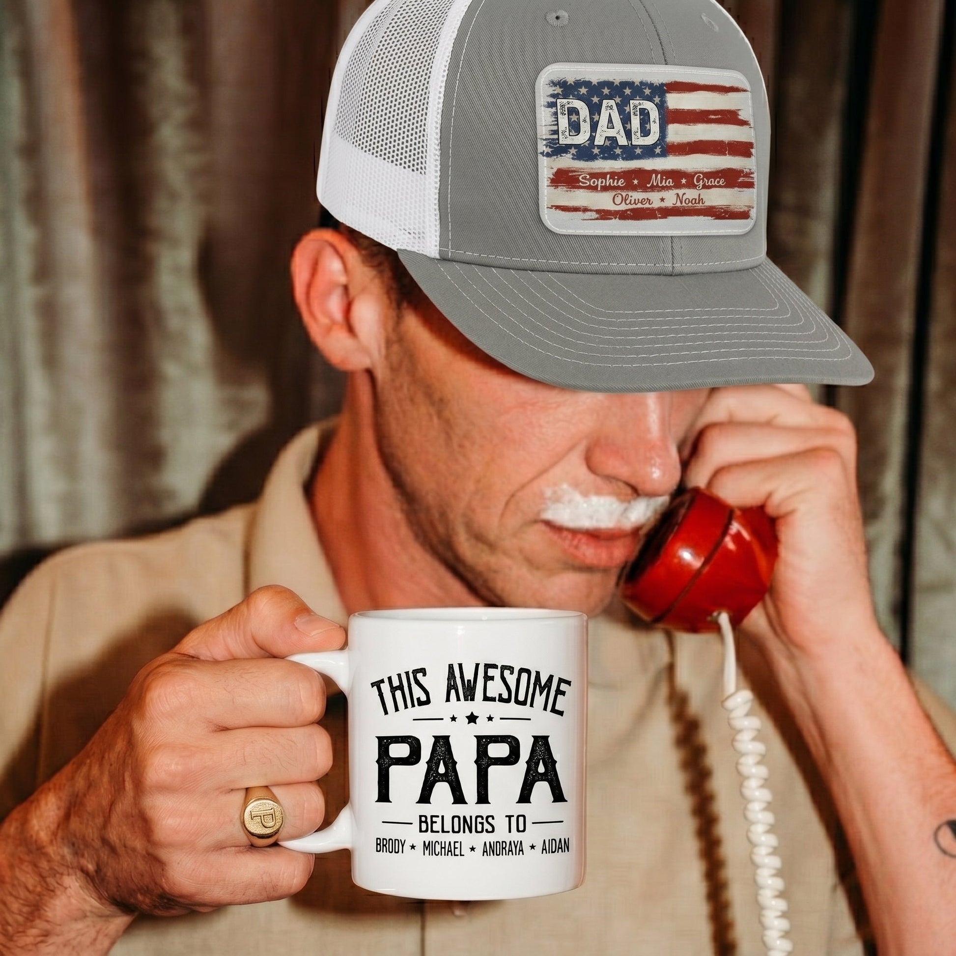 Papa And Kids Awesome VT2212002 Mug
