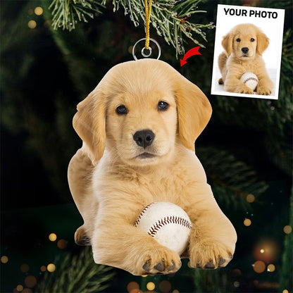 Custom Pet Photo Ornament, Personalized Dog & Cat Picture Christmas Tree Decoration 2025