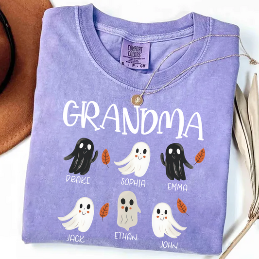 Comfort Colors® Grandma Ghosts Halloween And Grandkids T-Shirt