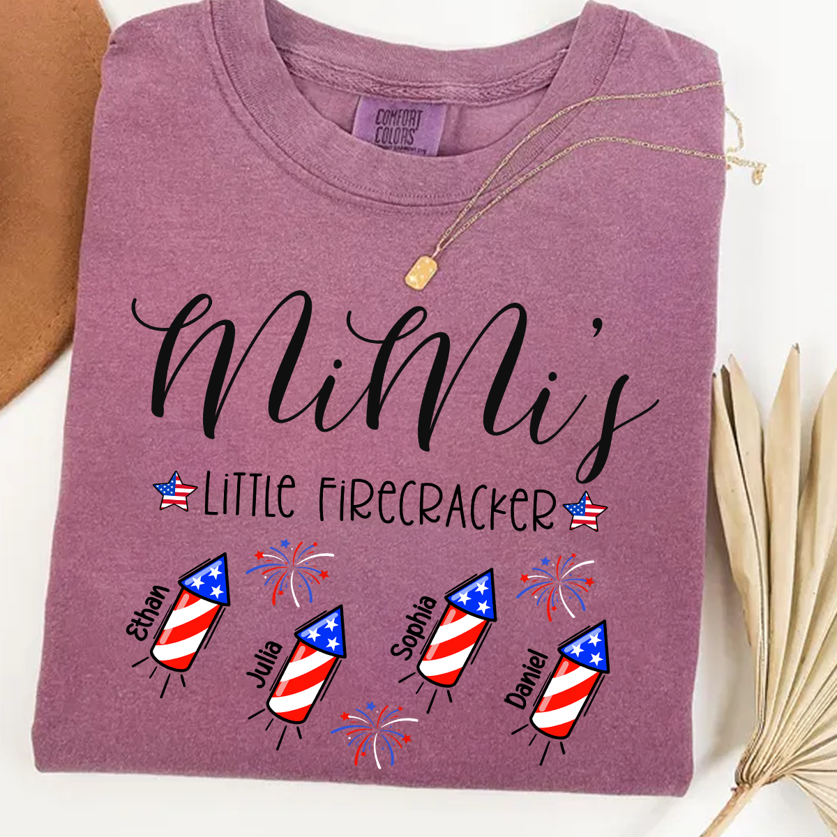 Comfort Colors® Mimi's Little Firecrackers 4th Of July, Custom Grandma With Kids TH