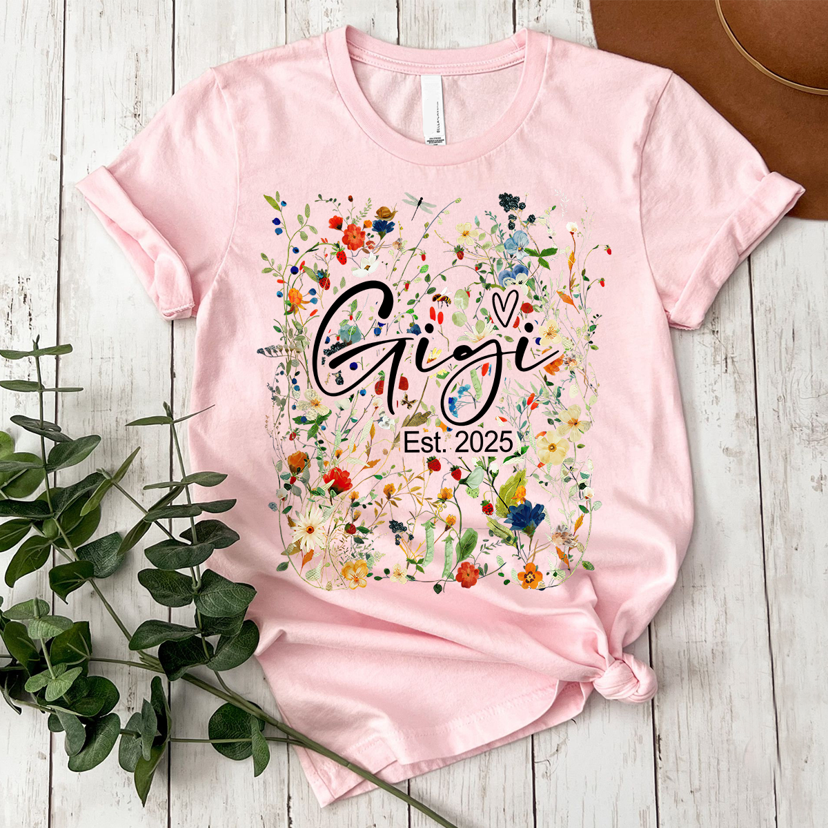 Custom Mimi Est Flower Shirt, Personalized Nickname And Grandkids, Gift For Mother's Day