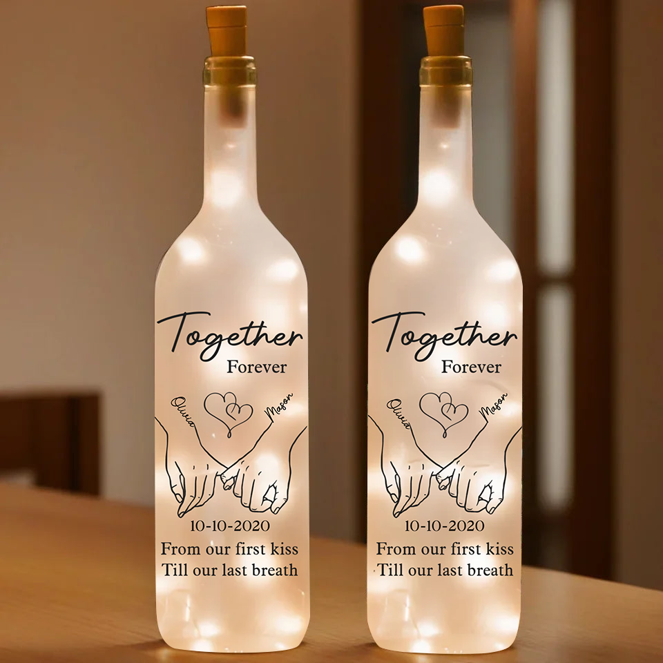 Custom You Are The Reason I Believe In Magic Love Quote, Bottle Lamp Personalized Gift for Couples Bottle Lamp